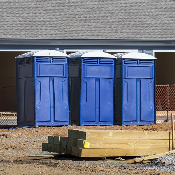 what is the expected delivery and pickup timeframe for the portable toilets in Bay City Texas